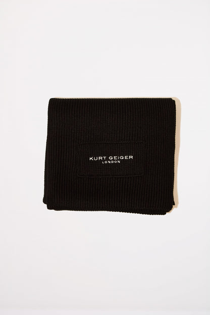 KURT GEIGER LONDON KGL KNITTED SCARF en color BLACK  (3)