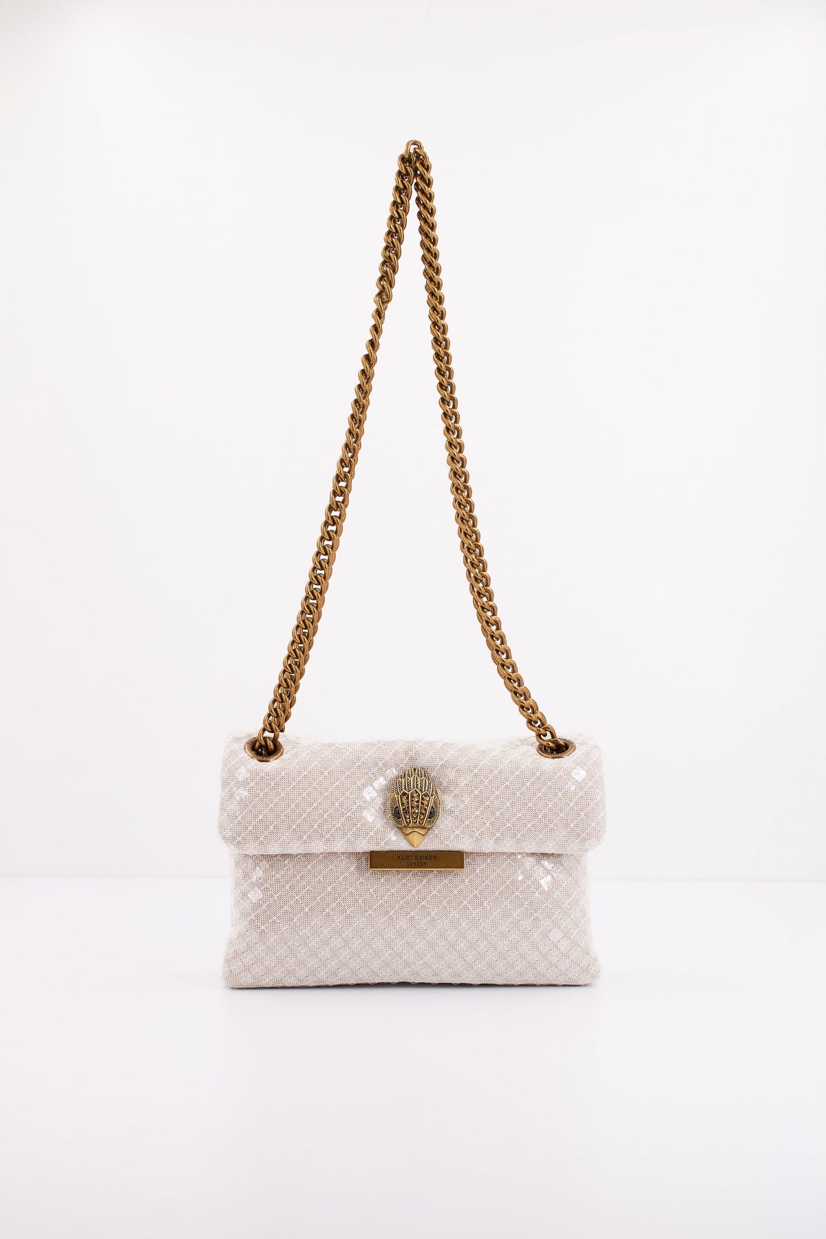 KURT GEIGER LONDON SEQUINS MINI KENSTON en color NATRAL  (1)