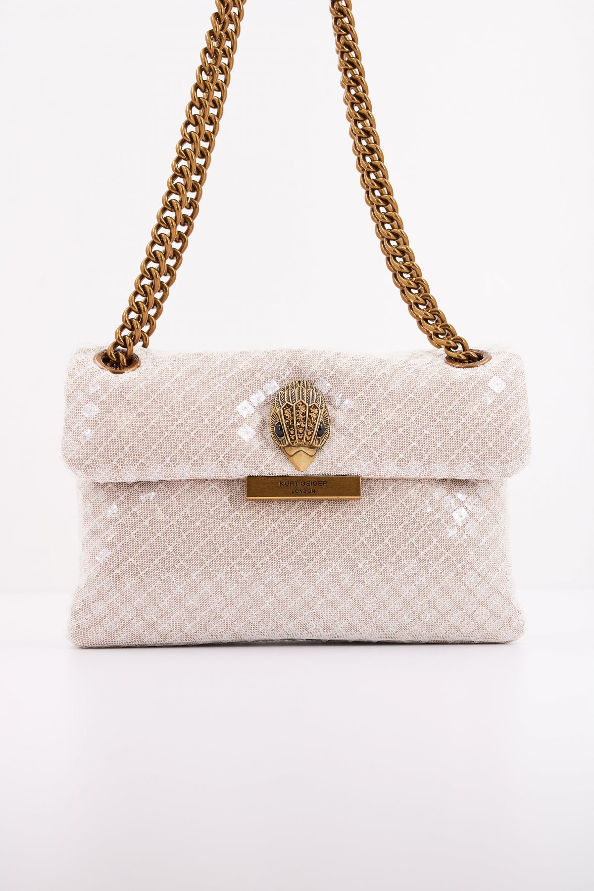 KURT GEIGER LONDON SEQUINS MINI KENSTON en color NATRAL  (4)