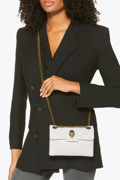 KURT GEIGER LONDON MINI LEATHER KENSING en color WHITE  (4)