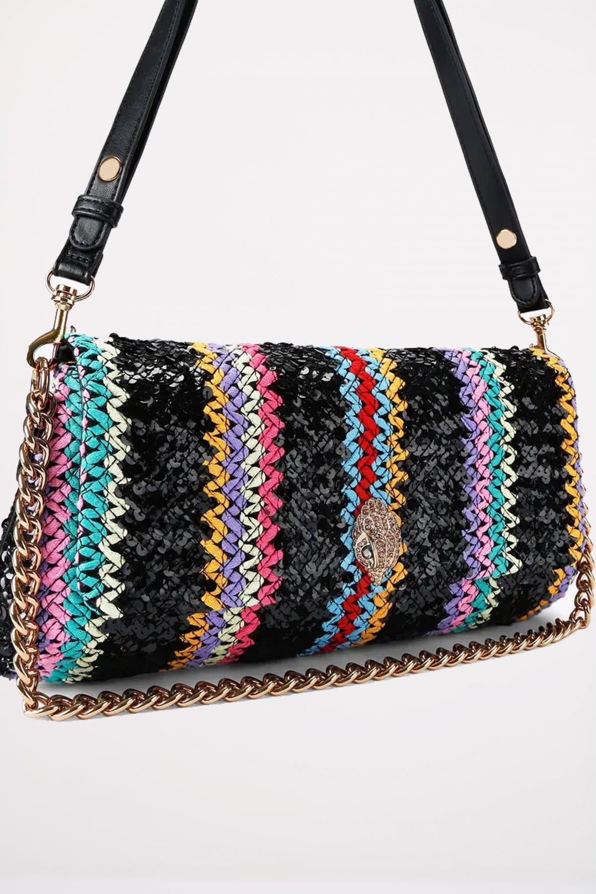 KURT GEIGER LONDON LONG KENSINGTON BAG en color CHRCL  (2)