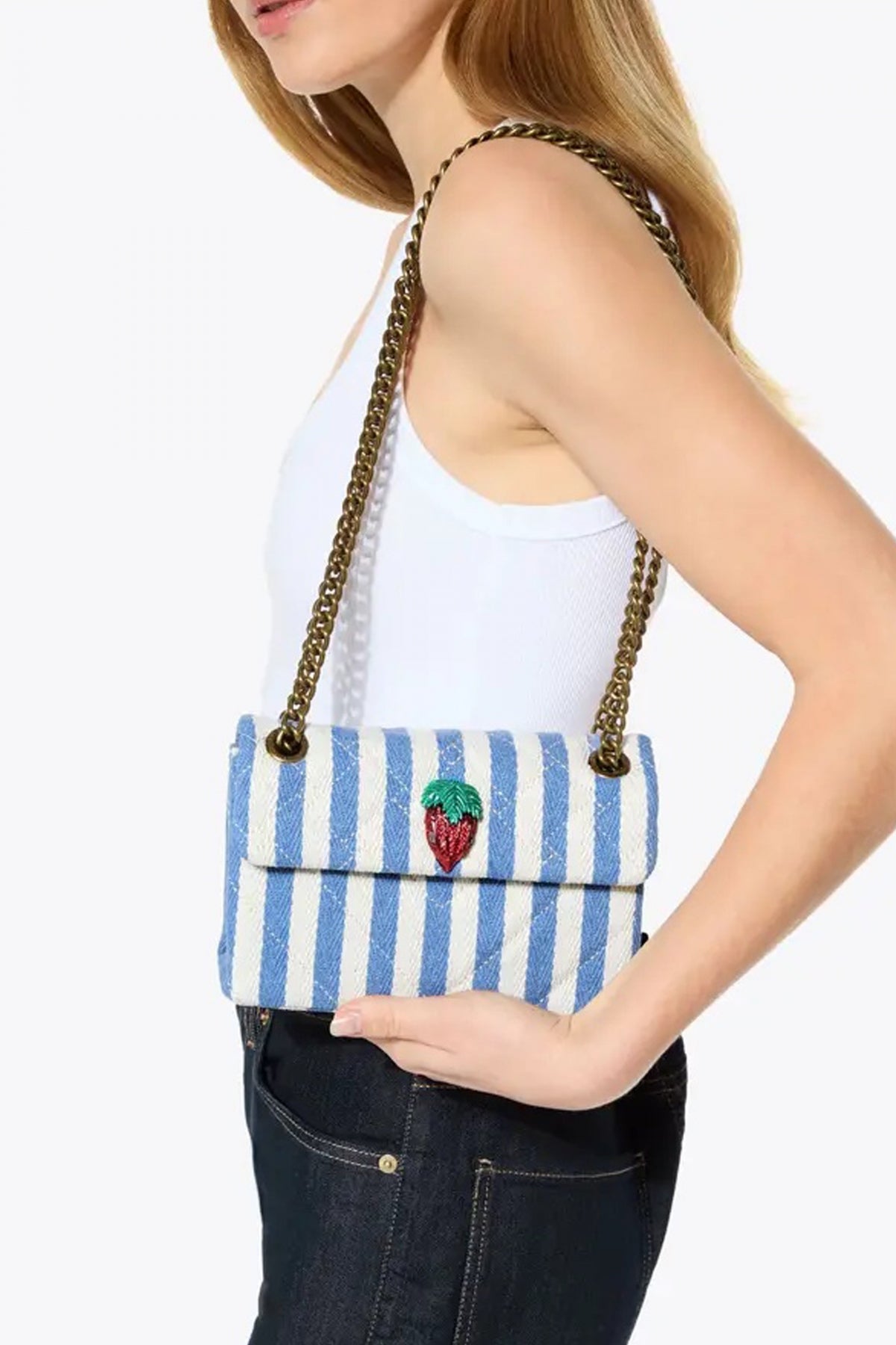 KURT GEIGER LONDON MINI KENSINGTON BAG en color OPNBLU  (2)