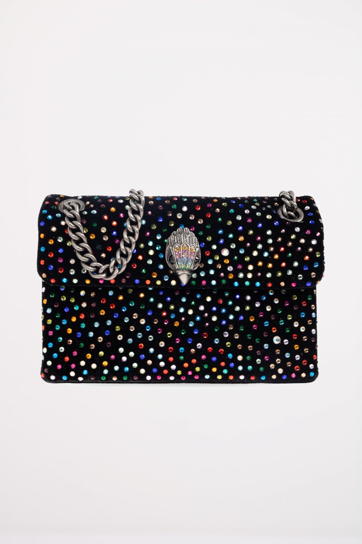 KURT GEIGER LONDON VELVET MINI KENSINGT en color CHRCL  (1)