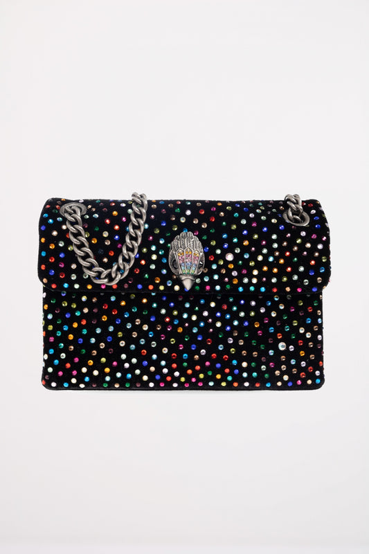 KURT GEIGER LONDON VELVET MINI KENSINGT en color CHRCL  (1)