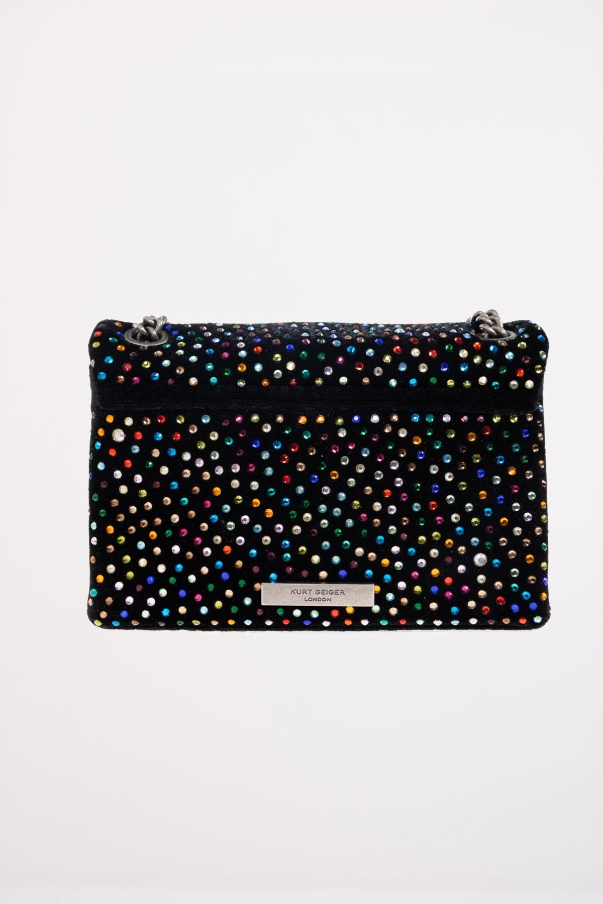 KURT GEIGER LONDON VELVET MINI KENSINGT en color CHRCL  (2)
