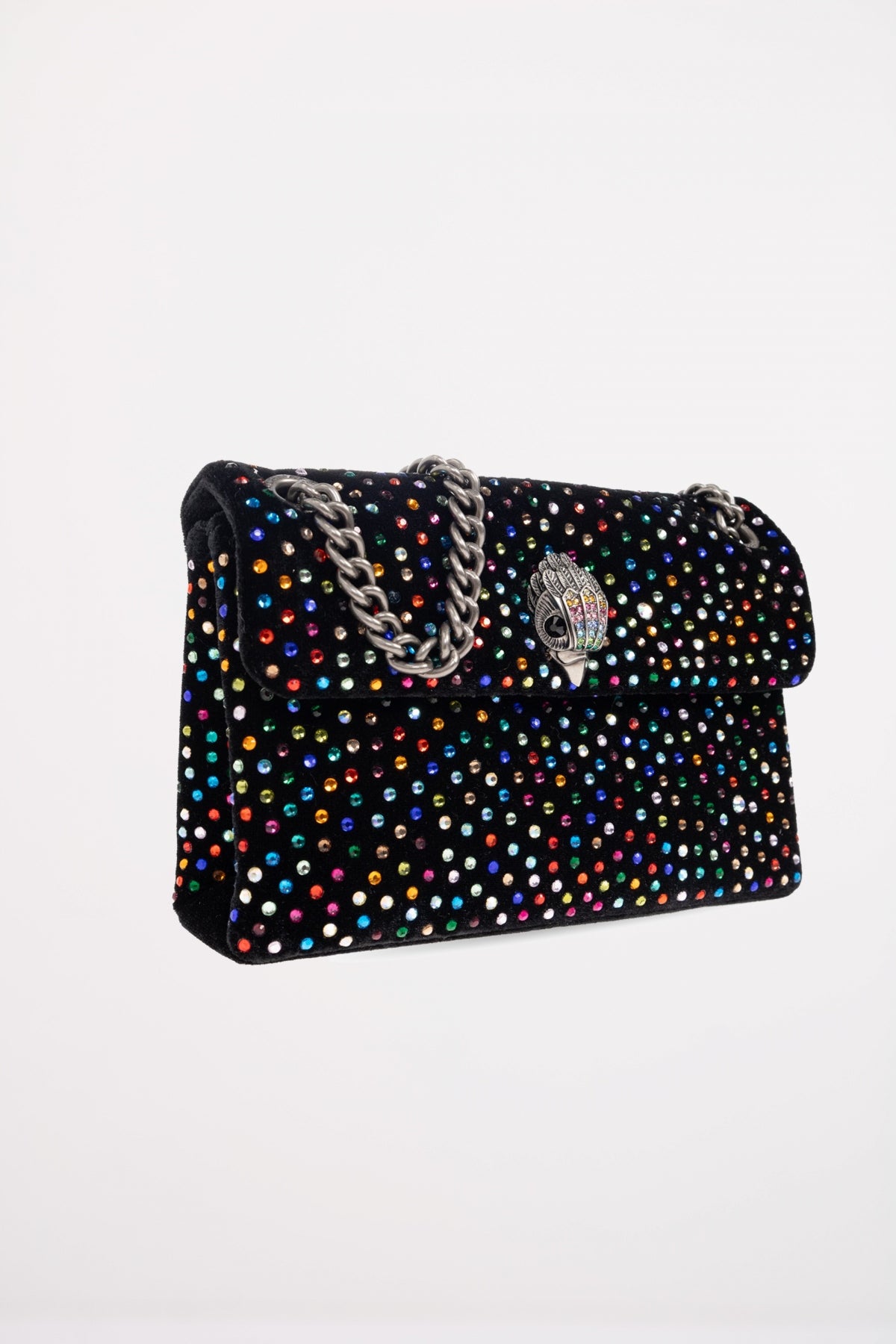 KURT GEIGER LONDON VELVET MINI KENSINGT en color CHRCL  (3)