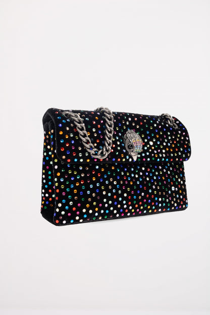 KURT GEIGER LONDON VELVET MINI KENSINGT en color CHRCL  (3)