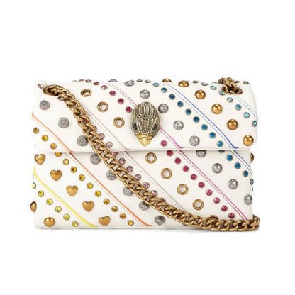 KURT GEIGER LONDON LEATHER MINI KENSING en color OPNWHT  (2)