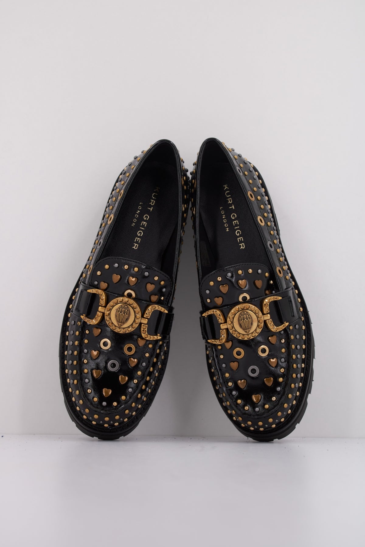 KURT GEIGER LONDON MANSION STUD LOAFER en color CHRCL  (3)