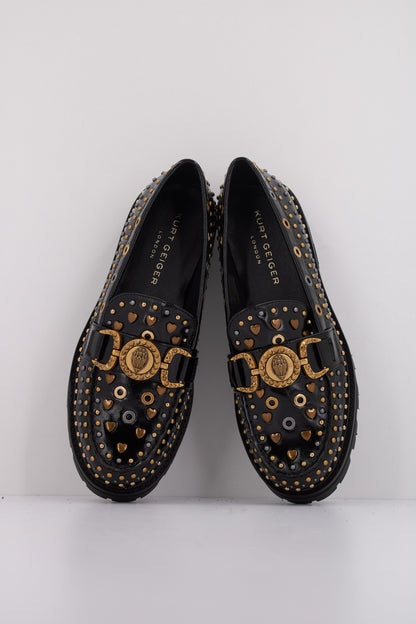 KURT GEIGER LONDON MANSION STUD LOAFER en color CHRCL  (3)