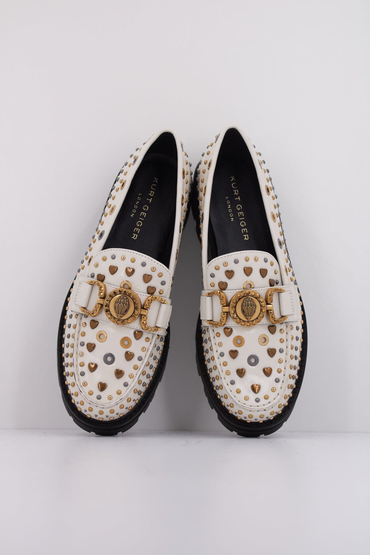 KURT GEIGER LONDON MANSION STUD LOAFER en color OPNWHT  (3)