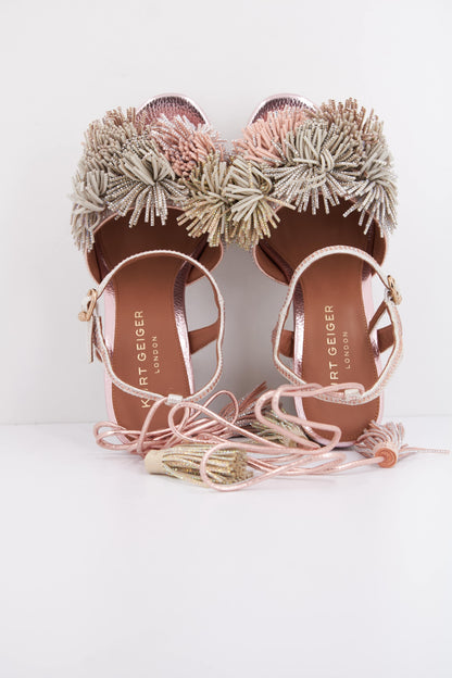 KURT GEIGER LONDON POM POM TIE PLATFORM en color OPNGRY  (3)