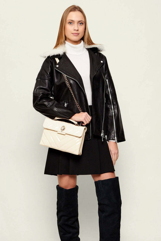 KURT GEIGER LONDON  LEATHER KENSINGTON  en color NTURAL  (1)