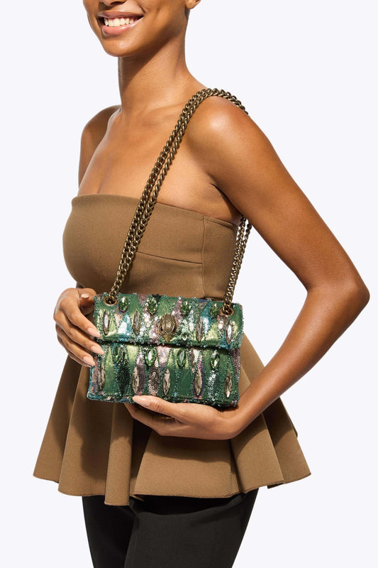 KURT GEIGER LONDON SEQUIN MINI KENSINGT en color OPNGRY  (1)