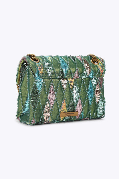 KURT GEIGER LONDON SEQUIN MINI KENSINGT en color OPNGRY  (3)