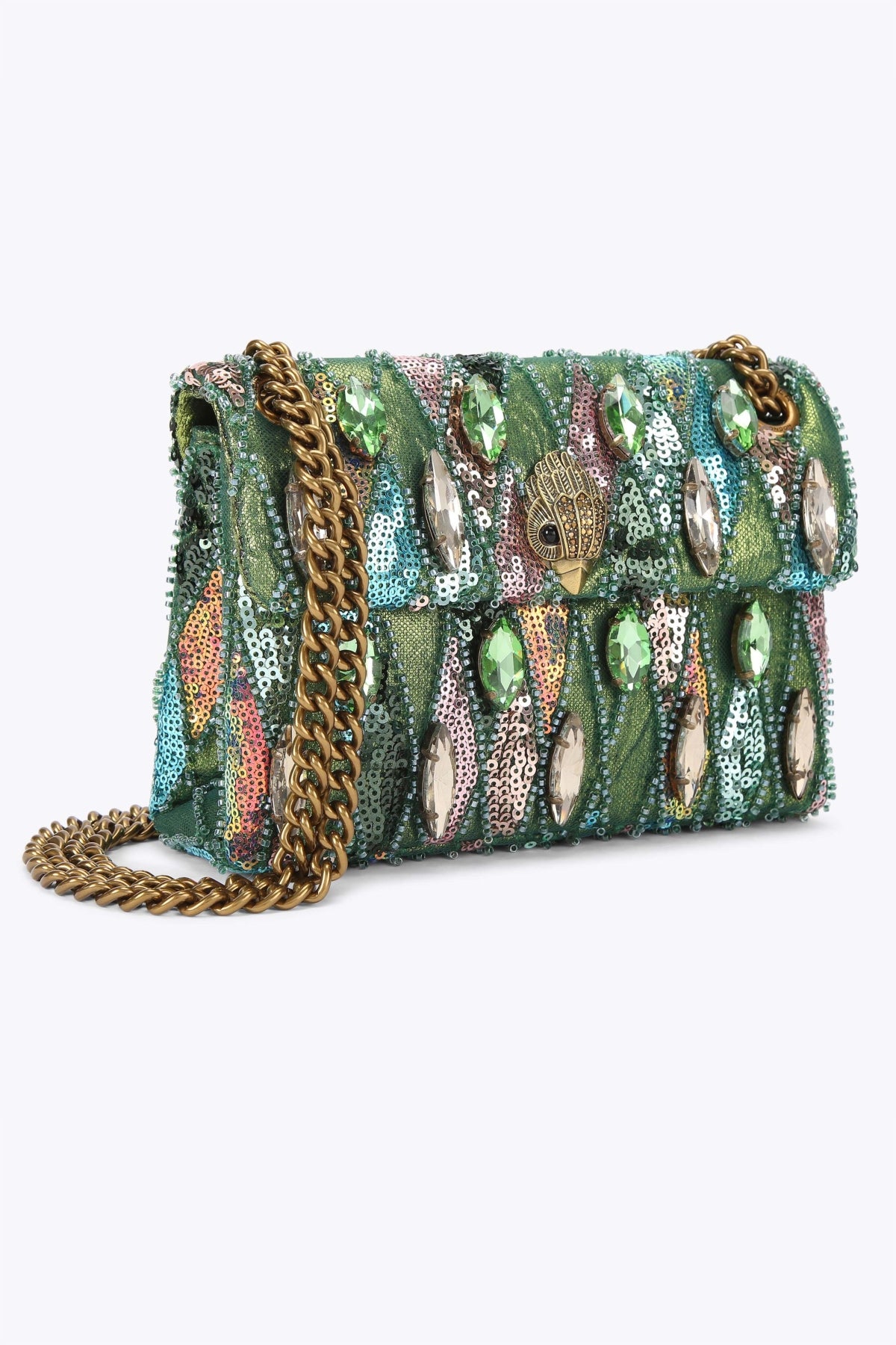 KURT GEIGER LONDON SEQUIN MINI KENSINGT en color OPNGRY  (4)