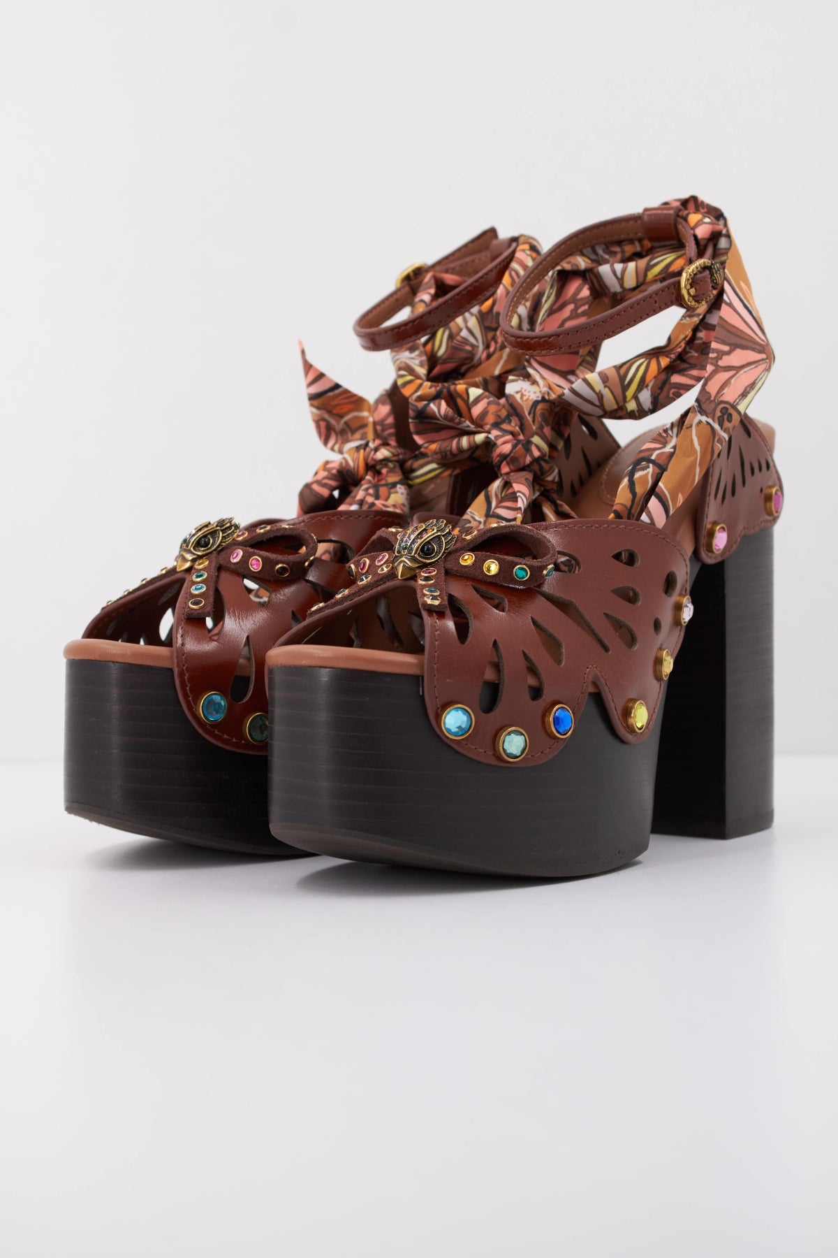 KURT GEIGER LONDON BUTTERFLY PLATFORM S en color DRKBWN  (2)