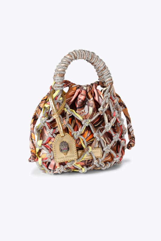 KURT GEIGER LONDON MACRAME CRYSTAL BAG en color OPNBWN  (1)