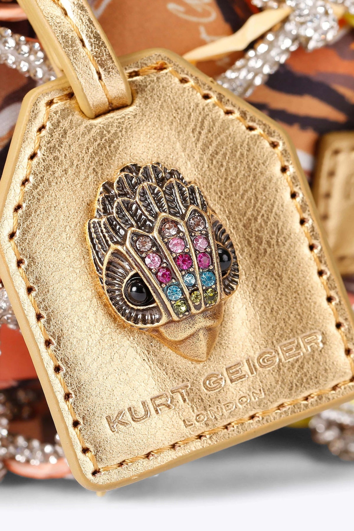 KURT GEIGER LONDON MACRAME CRYSTAL BAG en color OPNBWN  (4)