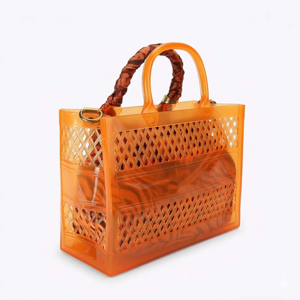 KURT GEIGER LONDON JELLY SM TOTE BAG en color OPNBWN  (5)
