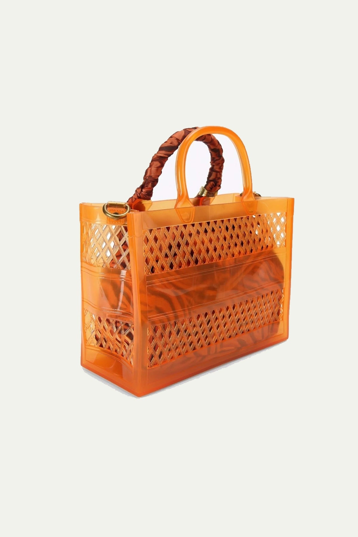 KURT GEIGER LONDON JELLY SM TOTE BAG en color OPNBWN  (2)