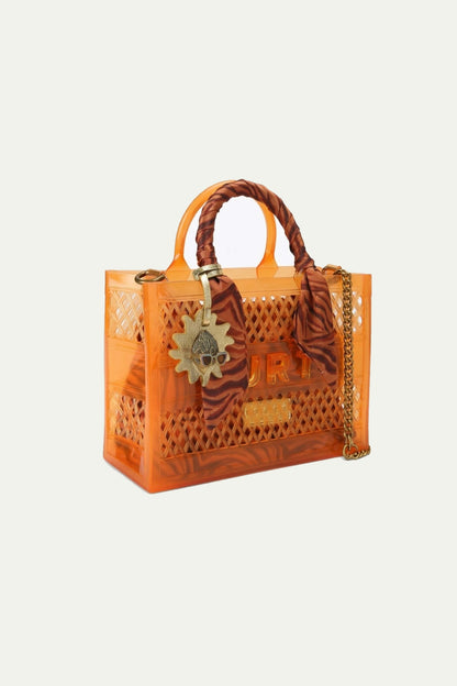 KURT GEIGER LONDON JELLY SM TOTE BAG en color OPNBWN  (3)