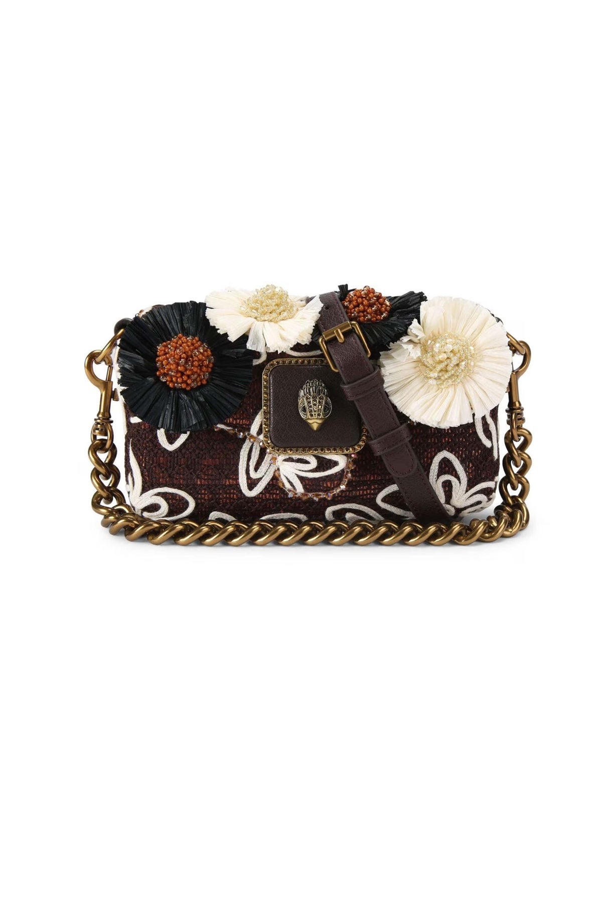 KURT GEIGER LONDON  MINI PIMLICO FLOWER en color OPNBWN  (4)