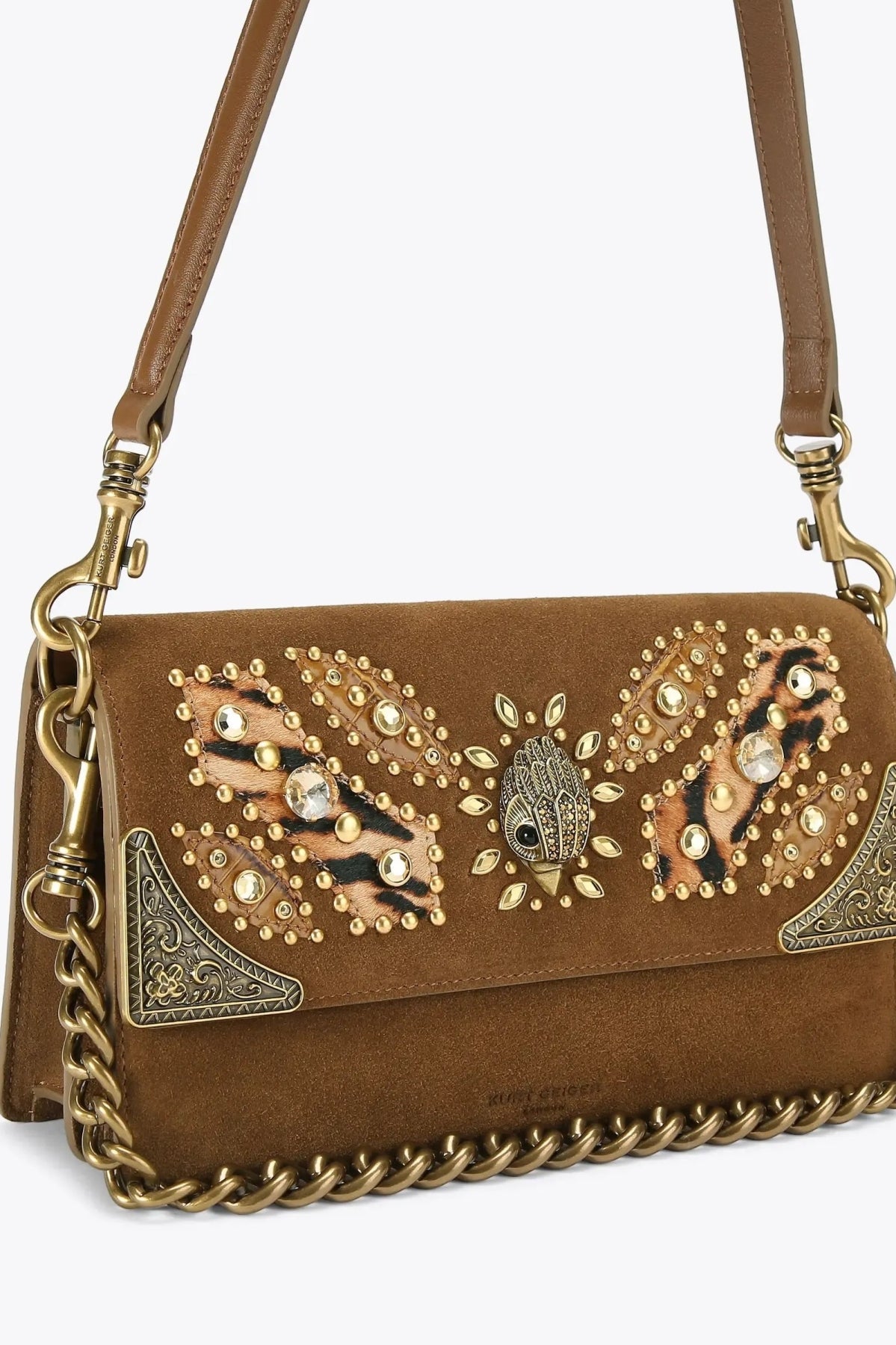 KURT GEIGER LONDON  SLOANE SOFT SHOULDE en color OPNBWN  (2)