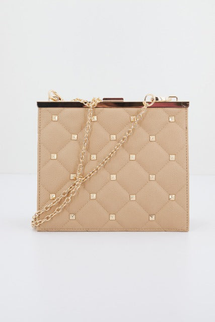 MENBUR M BOLSO ACOLCHA en color CAMEL  (1)