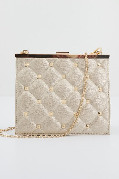 MENBUR M BOLSO ACOLCHA en color GOLD  (1)
