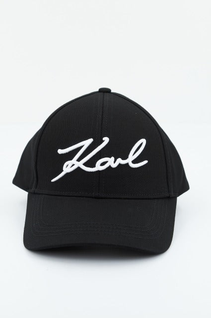 KARL LAGERFELD K/SIGNATURE CAP en color A BLACK  (1)