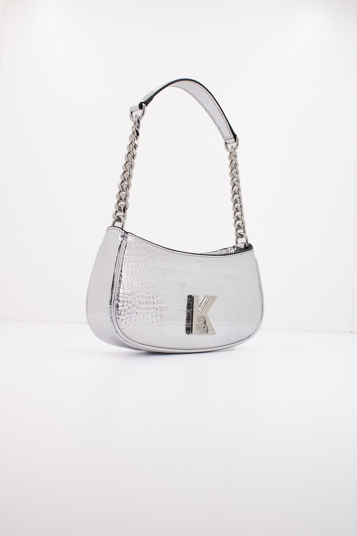 KARL LAGERFELD KAMEO SHOULDERBAG CR en color A SILVE  (2)
