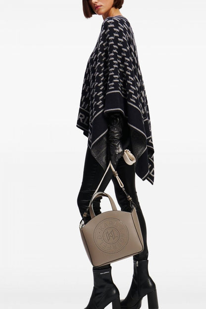 KARL LAGERFELD CIRCLE SM TOTE PERFO en color ASGREY  (5)