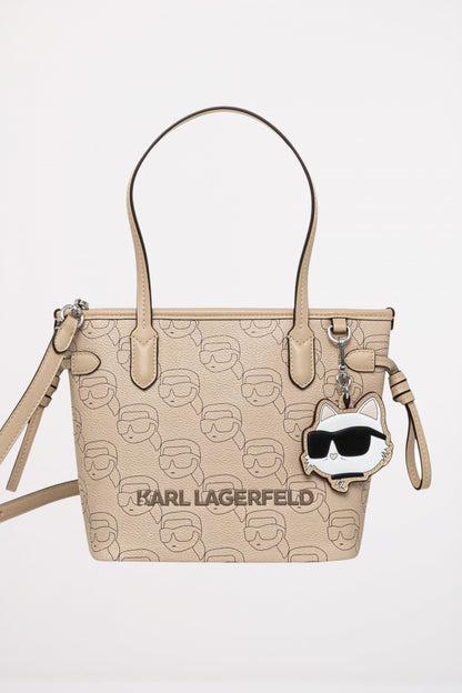 KARL LAGERFELD IKON MOO CC SM TOTE en color BEIGE  (1)