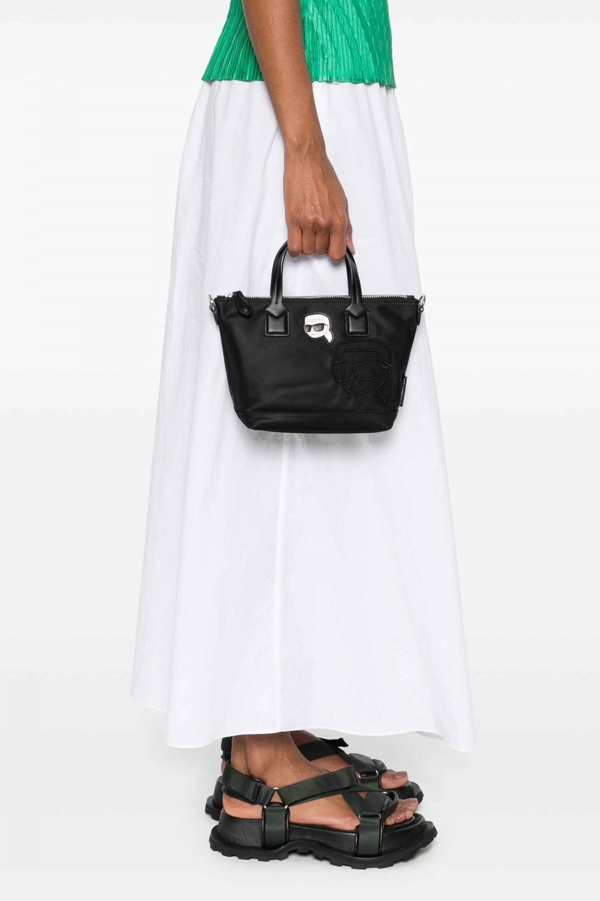 KARL LAGERFELD IKON NYLON NFT SM TO en color BLACK  (4)