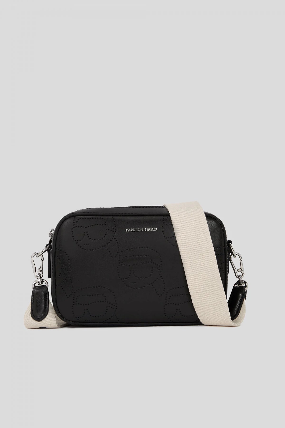 KARL LAGERFELD IKON LEATHER PERFORA en color BLACK  (1)