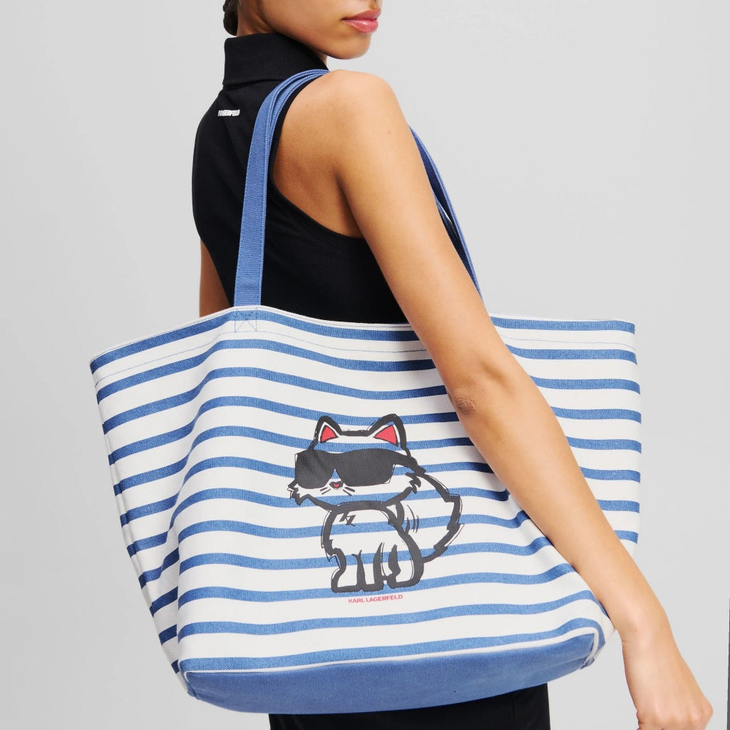 KARL LAGERFELD IKON PRINT STRIPE SH en color WHTBLU  (1)