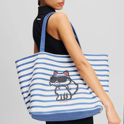 KARL LAGERFELD IKON PRINT STRIPE SH en color WHTBLU  (1)