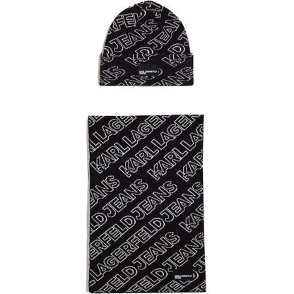 KARL LAGERFELD KLJ MONOGRAM SCARF B en color BLACK  (1)