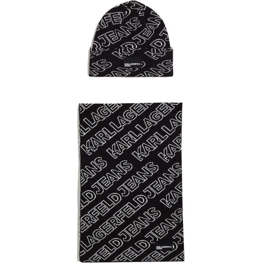 KARL LAGERFELD KLJ MONOGRAM SCARF B en color BLACK  (1)