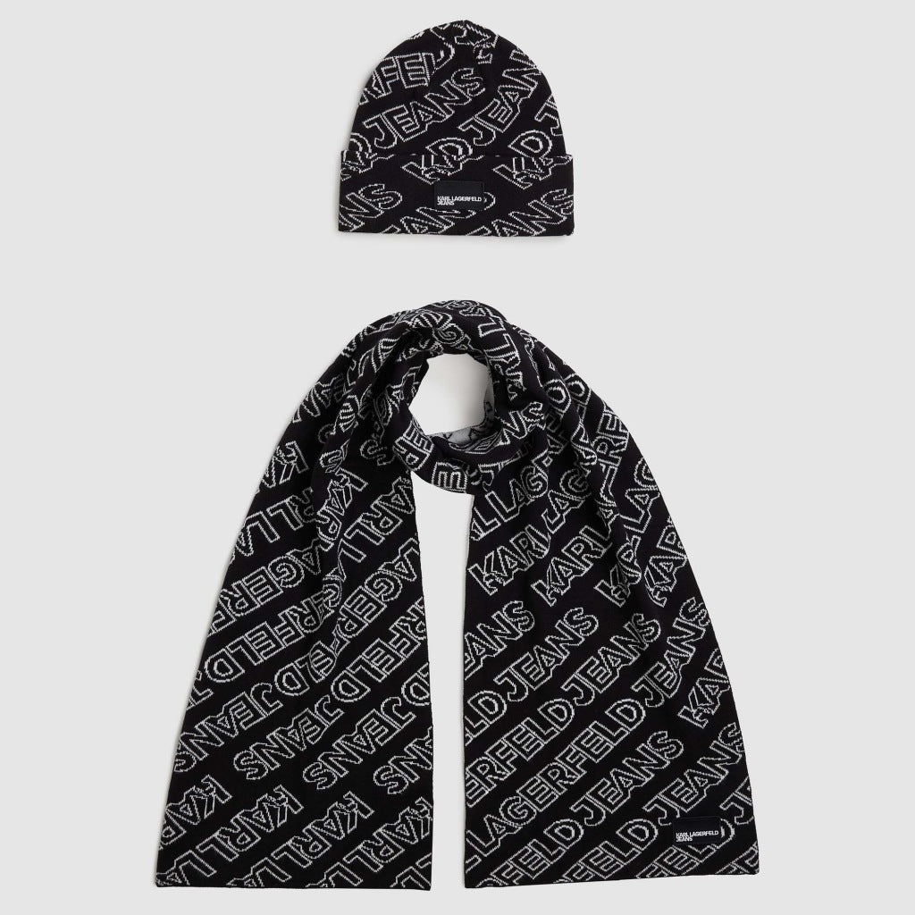 KARL LAGERFELD KLJ MONOGRAM SCARF B en color BLACK  (2)