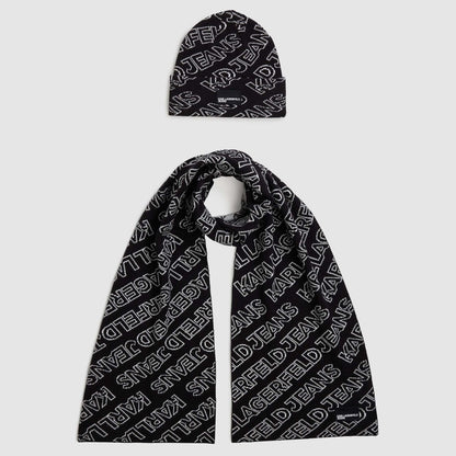 KARL LAGERFELD KLJ MONOGRAM SCARF B en color BLACK  (2)