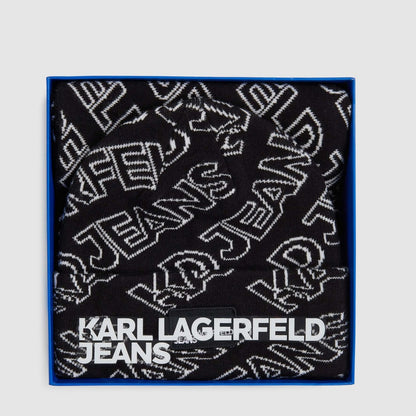 KARL LAGERFELD KLJ MONOGRAM SCARF B en color BLACK  (3)