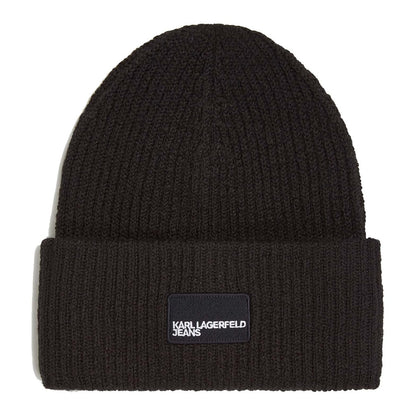 KARL LAGERFELD KLJ PATCH LONG BEANI en color BLACK  (1)