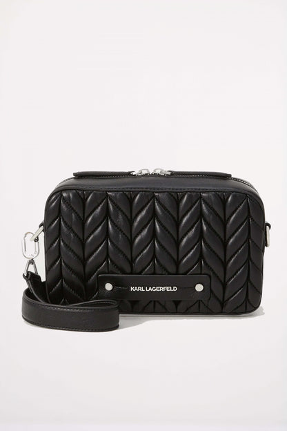 KARL LAGERFELD K WEAVE CAMERA BAG en color BLKNKL  (1)