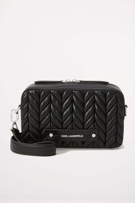 KARL LAGERFELD K WEAVE CAMERA BAG en color BLKNKL  (1)