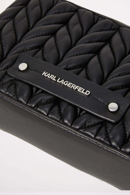 KARL LAGERFELD K WEAVE CAMERA BAG en color BLKNKL  (3)
