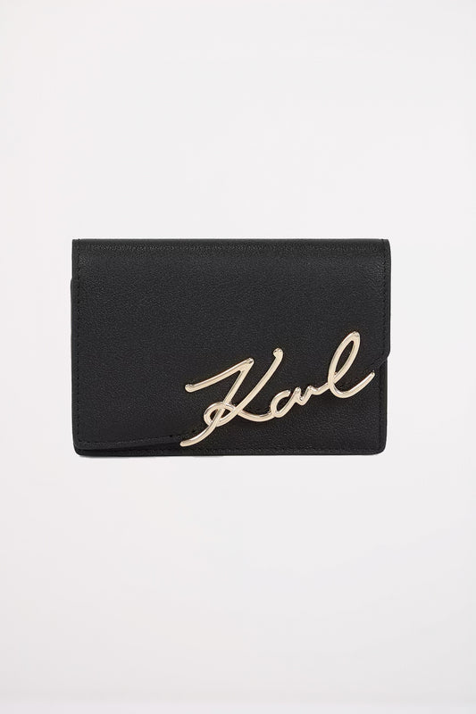 KARL LAGERFELD K SIGNATURE SM WALLE en color BLKGLD  (1)