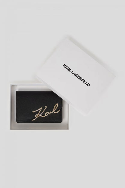 KARL LAGERFELD K SIGNATURE SM WALLE en color BLKGLD  (4)