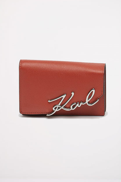 KARL LAGERFELD K SIGNATURE SM WALLE en color REDBRK  (1)